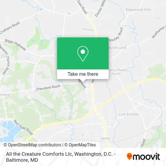 All the Creature Comforts Llc map