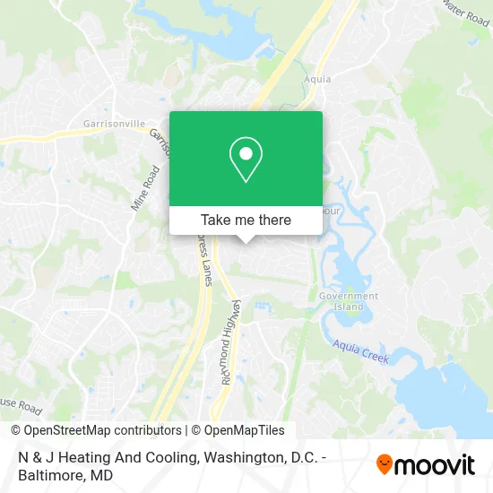 N & J Heating And Cooling map