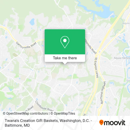 Twana's Creation Gift Baskets map