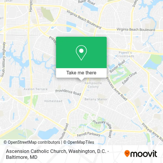 Ascension  Catholic Church map