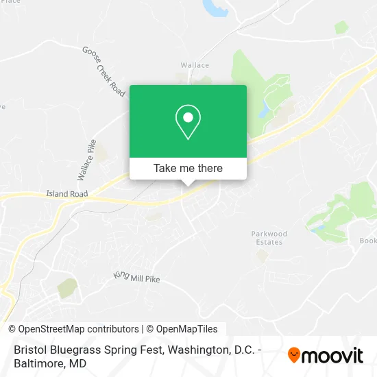 Bristol Bluegrass Spring Fest map