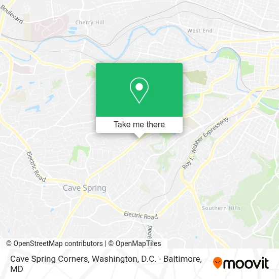 Cave Spring Corners map