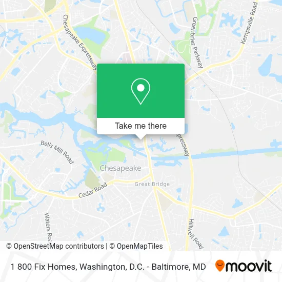 1 800 Fix Homes map