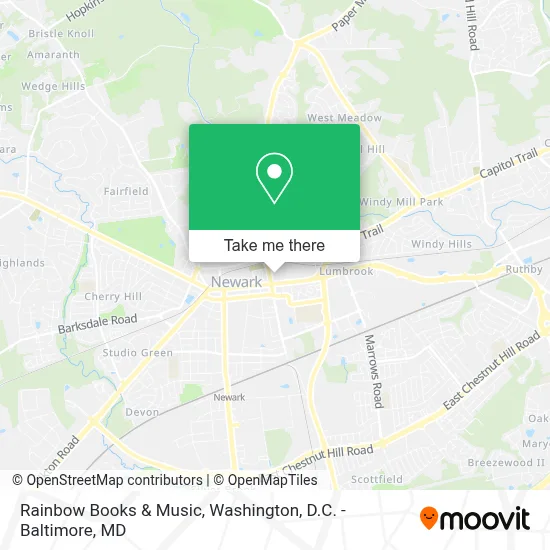 Rainbow Books & Music map