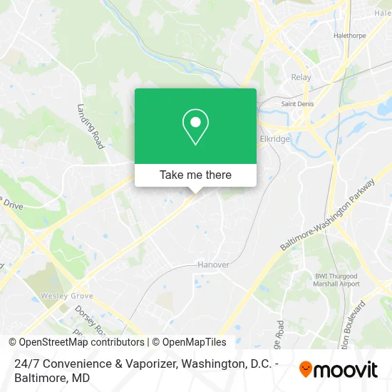 24/7 Convenience & Vaporizer map