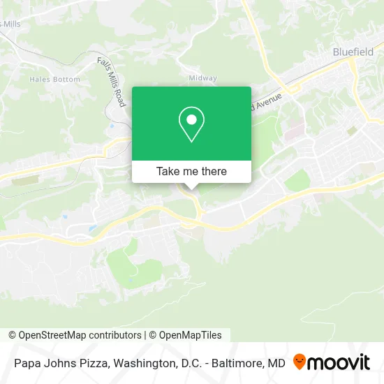 Papa Johns Pizza map