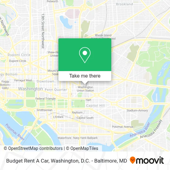 Budget Rent A Car map