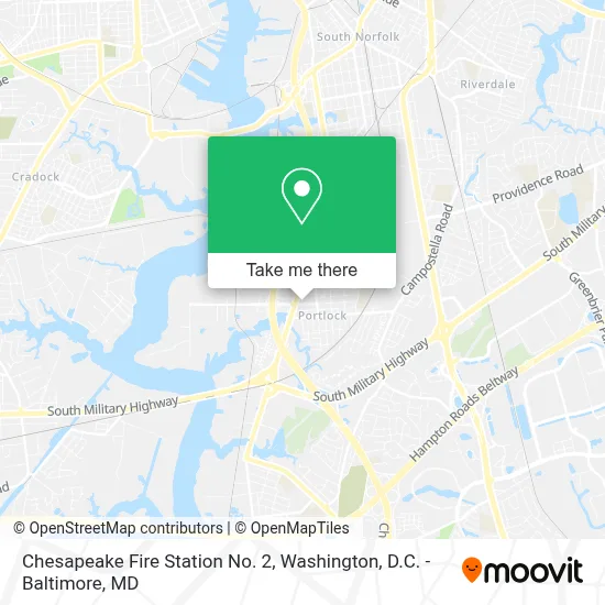 Chesapeake Fire Station No. 2 map