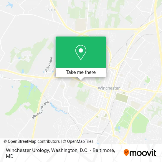 Winchester Urology map