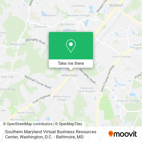 Southern Maryland Virtual Business Resources Center map