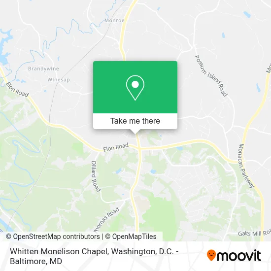 Mapa de Whitten Monelison Chapel