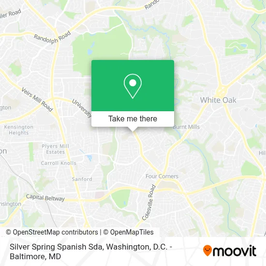 Silver Spring Spanish Sda map