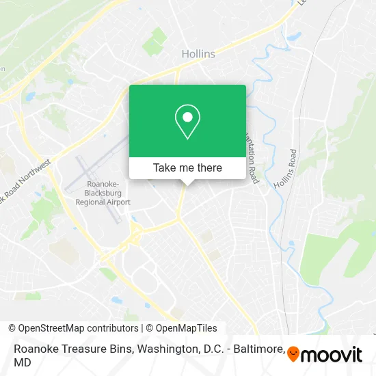 Roanoke Treasure Bins map