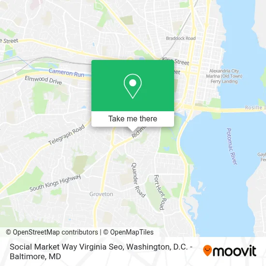 Social Market Way Virginia Seo map