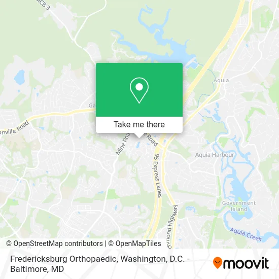 Fredericksburg Orthopaedic map