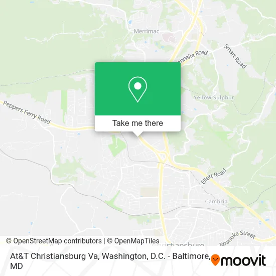 At&T Christiansburg Va map