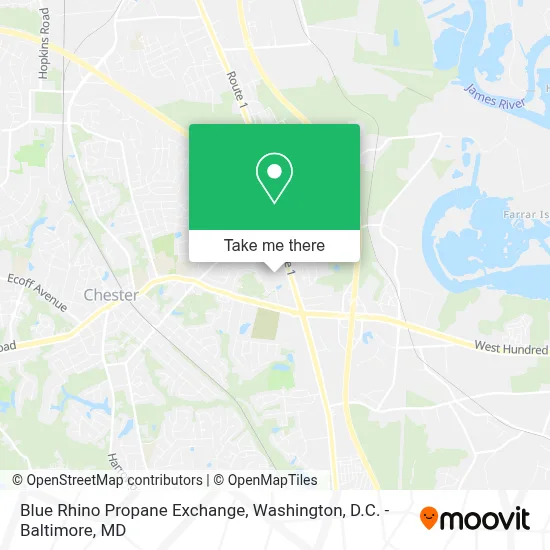 Blue Rhino Propane Exchange map