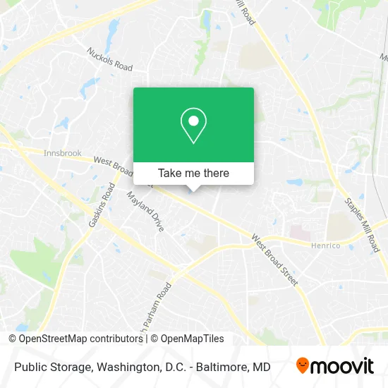 Public Storage map