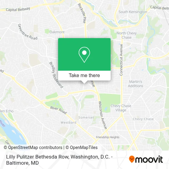 Lilly Pulitzer Bethesda Row map