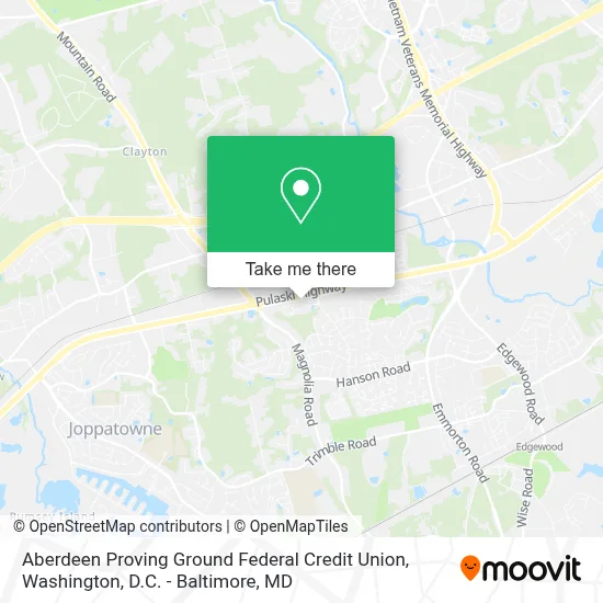 Aberdeen Proving Ground Federal Credit Union map