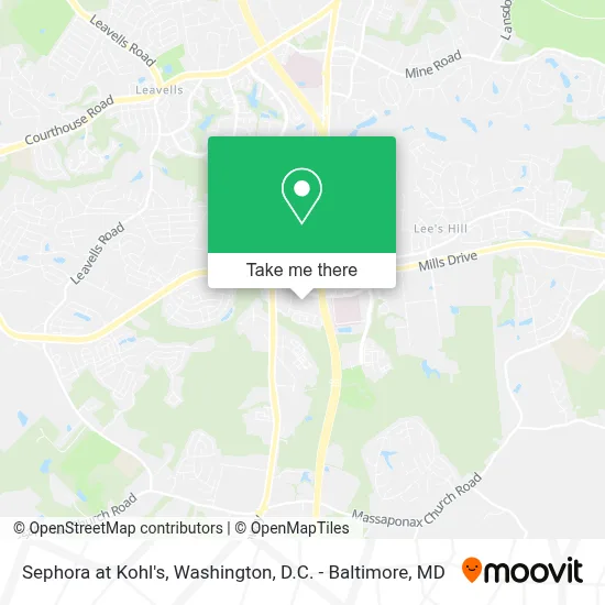 Sephora at Kohl's map