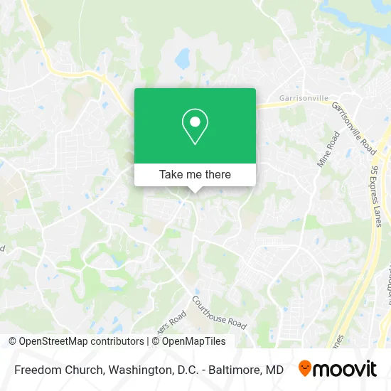 Freedom Church map
