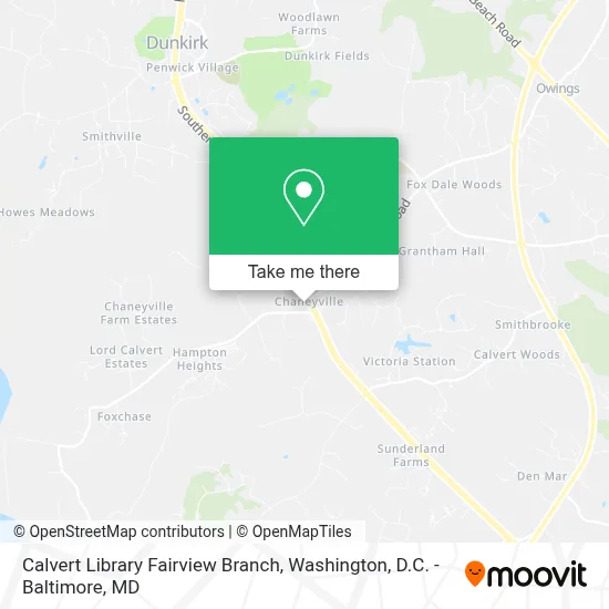 Calvert Library Fairview Branch map