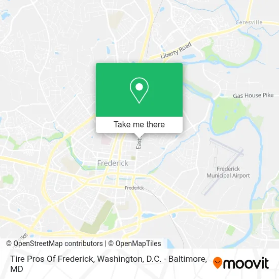 Tire Pros Of Frederick map