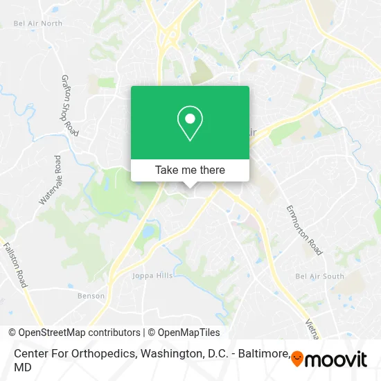 Center For Orthopedics map