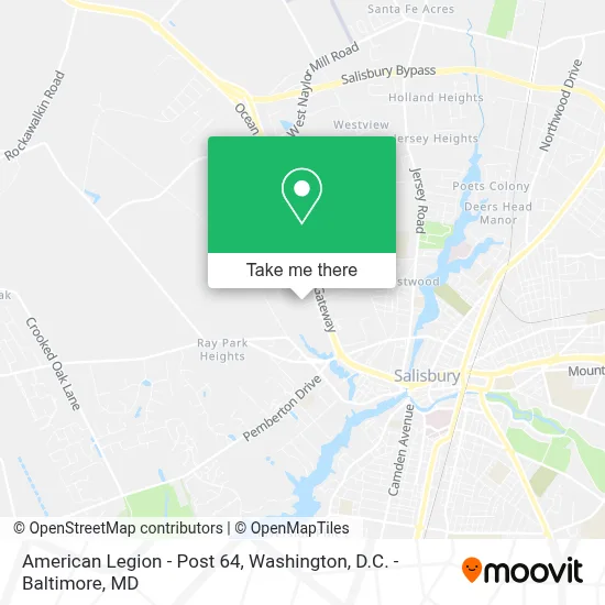 American Legion - Post 64 map