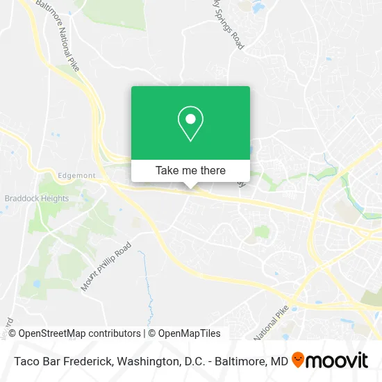 Taco Bar Frederick map
