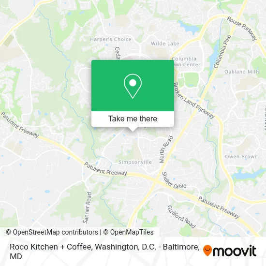 Roco Kitchen + Coffee map
