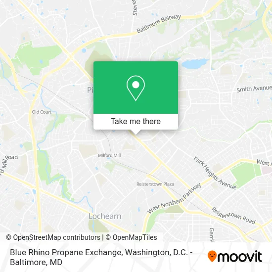 Blue Rhino Propane Exchange map
