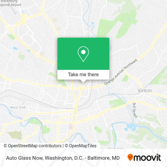Auto Glass Now map