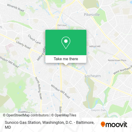 Sunoco Gas Station map