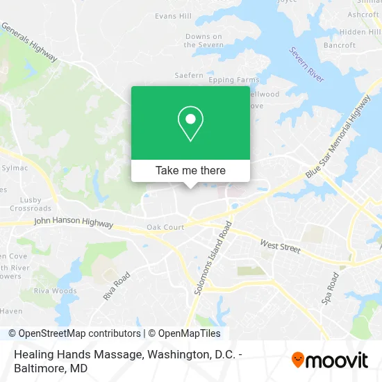 Healing Hands Massage map