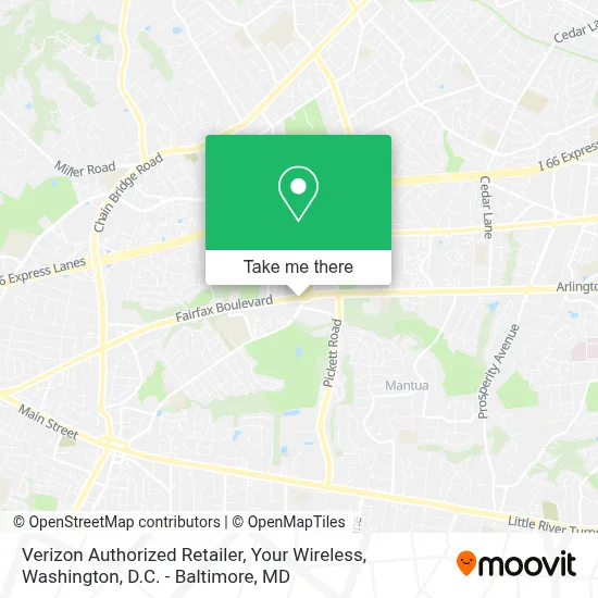 Verizon Authorized Retailer, Your Wireless map