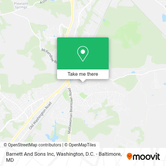 Barnett And Sons Inc map
