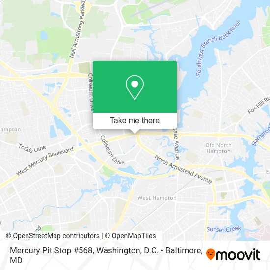 Mercury Pit Stop #568 map