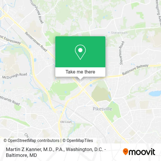 Martin Z Kanner, M.D., P.A. map