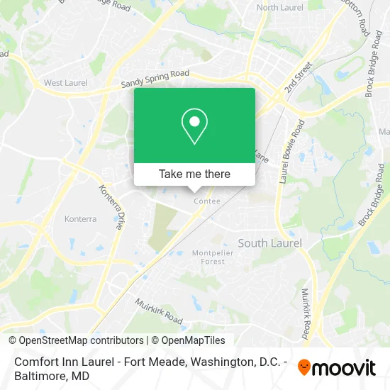 Comfort Inn Laurel - Fort Meade map