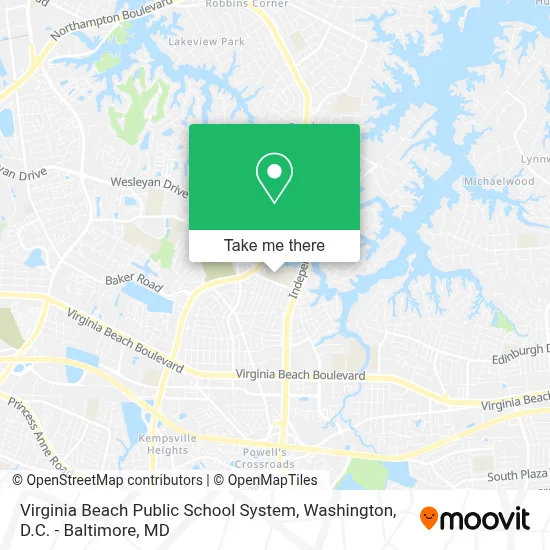 Virginia Beach Public School System map