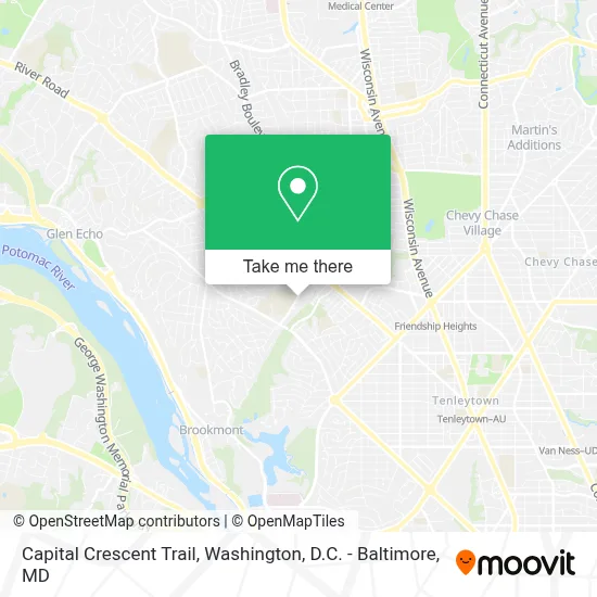 Capital Crescent Trail map