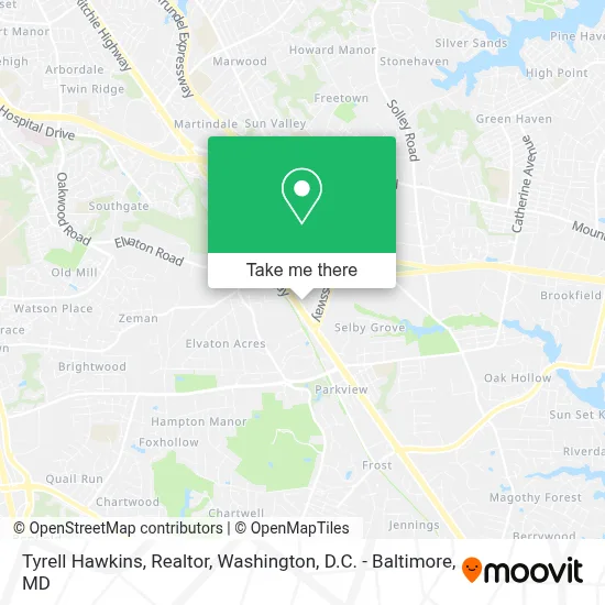 Tyrell Hawkins, Realtor map