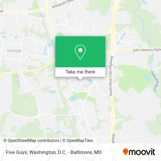 Five Guys map