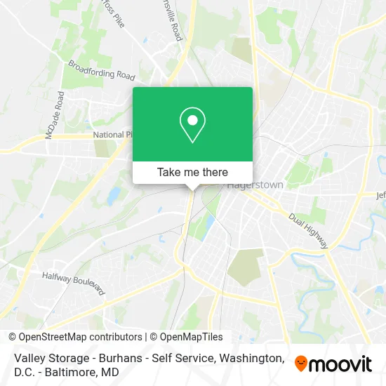 Valley Storage - Burhans - Self Service map
