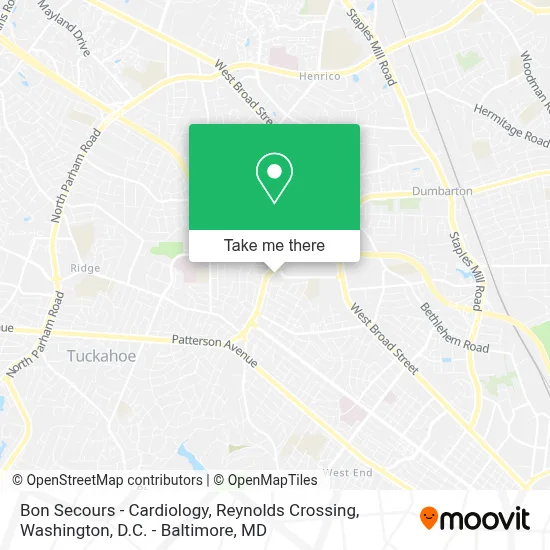 Bon Secours - Cardiology, Reynolds Crossing map