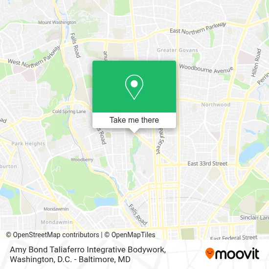 Amy Bond Taliaferro Integrative Bodywork map