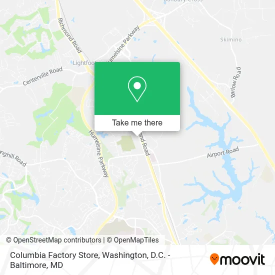 Columbia Factory Store map