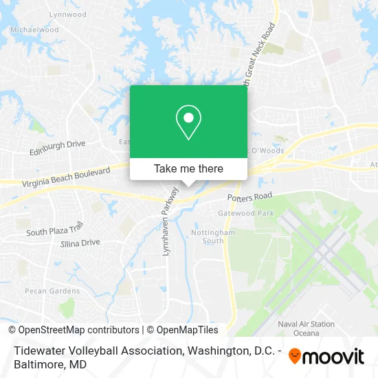 Tidewater Volleyball Association map